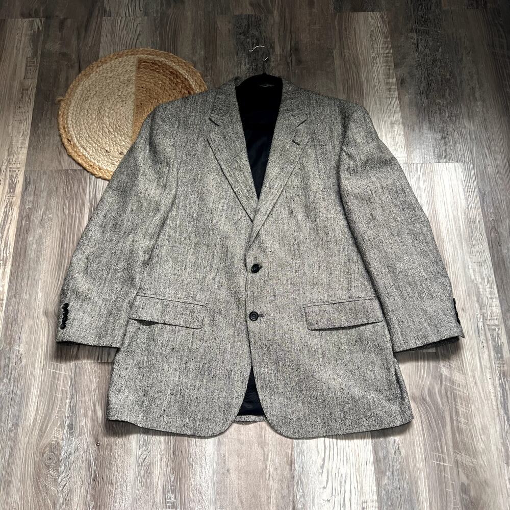OSCAR DE LA RENTA Silk Tweed Mens Sports Coat 43R